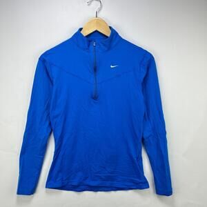 Nike Quarter Zip Athletic Top Swoosh Women's Medium